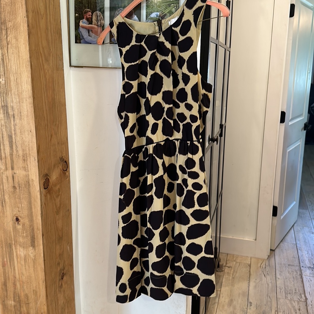 100% silk giraffe print dress